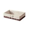 Handmade Wicker Baskets for Organizing Storage Basket Storage Basket with Liner Small Rectangular Handmade Basket for Sundries Baskets Trays Bedroom Bathroom Woven Decorative (Brown) view 1