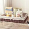 Handmade Wicker Baskets for Organizing Storage Basket Storage Basket with Liner Small Rectangular Handmade Basket for Sundries Baskets Trays Bedroom Bathroom Woven Decorative (Brown) view 2