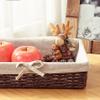 Handmade Wicker Baskets for Organizing Storage Basket Storage Basket with Liner Small Rectangular Handmade Basket for Sundries Baskets Trays Bedroom Bathroom Woven Decorative (Brown) view 3