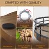 Farmhouse Oak 13" Lazy Susan Turntable Organizer for Cabinet, Round Wooden Lazy Susan Organization and Storage for Dining Table, Pantry, Kitchen, Countertop, Cupboard,Home Decor, Walnut Wood view 4