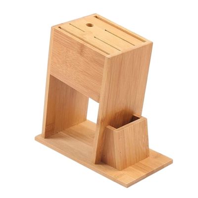 Knife Block Bamboo Kitchen Knife Holder Multifunctional Storage Rack Tool Knife Block Stand Kitchen Accessories for Kitchen