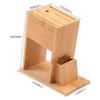 Knife Block Bamboo Kitchen Knife Holder Multifunctional Storage Rack Tool Knife Block Stand Kitchen Accessories for Kitchen view 2