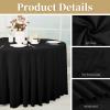 12 Pack Round Tablecloth Black Tablecloths 120 Inch,Circle Polyester Table Cloth,Washable Fabric Stain and Wrinkle Resistant Premium Round Table Cover for Wedding Parties Banquet Reception Dining view 4