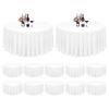 12 Pack White Round Tablecloth 120 Inch Circle Polyester Tablecloth, Washable Fabric Stain and Wrinkle Resistant Round Tablecloths for Wedding Parties Banquet Reception Dining view 1