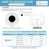 12 Pack White Round Tablecloth 120 Inch Circle Polyester Tablecloth, Washable Fabric Stain and Wrinkle Resistant Round Tablecloths for Wedding Parties Banquet Reception Dining view 3