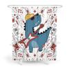 ARTXZDZ Cartoon Funny Dinosaur Themed Shower Curtain - Cute Kids Shower Curtain for Boy, Girl - Fashionable - Modern - Enhance The Charm of Your Bathroom - 12 Plastic Hooks 72x72 Inches view 1