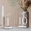 JINMURY Clear Arch Table Numbers for Wedding, 5x7 Inch Arched Acrylic Table Numbers 1-10 with Stands, Clear Acrylic Arch Sign with Holder for Centerpiece, Reception, Wedding, Party, Event view 1