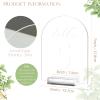 JINMURY Clear Arch Table Numbers for Wedding, 5x7 Inch Arched Acrylic Table Numbers 1-10 with Stands, Clear Acrylic Arch Sign with Holder for Centerpiece, Reception, Wedding, Party, Event view 2