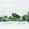 JINMURY Clear Arch Table Numbers for Wedding, 5x7 Inch Arched Acrylic Table Numbers 1-10 with Stands, Clear Acrylic Arch Sign with Holder for Centerpiece, Reception, Wedding, Party, Event view 3