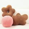 Corduroy Soft Decoration Brown Plush Ball Throw Pillows Cushions, Chunky Cute Maruka-style Round Pillows, Spring Fall Bedroom Spherical Pillows, Round Sphere Shape Decoration 11.8" 1PCS (1Pink) view 3