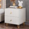 Bedside Table, Light Luxury European Style Nordic Style Bedside Cabinet, Modern Minimalist Bedside Cupboard for Bedroom (A 504058cm) view 1