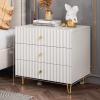 Bedside Table, Light Luxury European Style Nordic Style Bedside Cabinet, Modern Minimalist Bedside Cupboard for Bedroom (A 504058cm) view 2