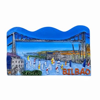 Bilbao Spain 3D Fridge Magnet Souvenir Gift,Resin Handmade Bilbao Refrigerator Magnet Home & Kitchen Decoration Collection