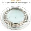 BAZAC Pan Lids Tempered Glass Pan Lid Frying Pan Steamer Cover Household Transparent Pan Cover Universal Replacement Pot Lid-A||24cm view 2