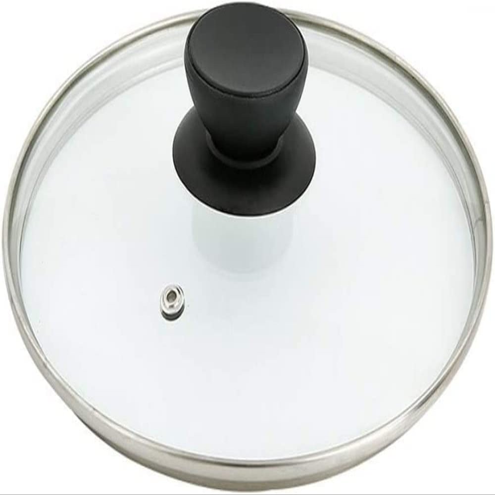 BAZAC Pan Lids Tempered Glass Pan Lid Frying Pan Steamer Cover Household Transparent Pan Cover Universal Replacement Pot Lid-A||36cm