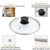 BAZAC Pan Lids Tempered Glass Pan Lid Frying Pan Steamer Cover Household Transparent Pan Cover Universal Replacement Pot Lid-A||36cm view 3
