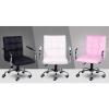 Mlaea Student Bedroom Study Chair, Arm Swivel Chair with Height Adjustable Rolling Wheels, Ergonomic Home Office Desk Chair(Color:White) view 3