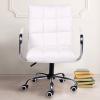 Mlaea Student Bedroom Study Chair, Arm Swivel Chair with Height Adjustable Rolling Wheels, Ergonomic Home Office Desk Chair(Color:White) view 4
