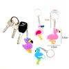 JZK 24x Flamingo keyring keychains key chains for hawaiian party favours, flamingo party decorations accessories, tropical party thankyou gifts, caribbean party gift, flamingo gift view 4
