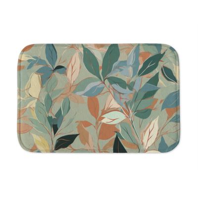 Tropical Memory Foam Bath Mat - Cute Pattern Item - Cute Bathroom Gift - 30 x 18 inches