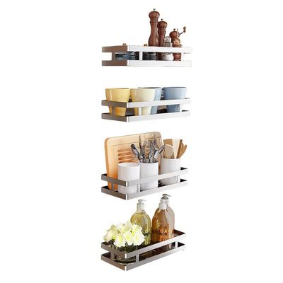 CRUSIO Kitchen Seasoning Shelf Wall-Mounted Seasoning Supplies Seasoning Oil Salt Sauce Vinegar Storage Shelf Color