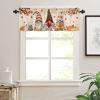 ARTSHOWING Valances for Windows, Gnomes Rod Pocket Kitchen Curtains Valances Short Window Curtains for Kitchen Bathroom Bedroom, Small Window Treatment Valances, Cute Gnomes with Pumpkins Maple Leaf view 2