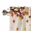 ARTSHOWING Valances for Windows, Gnomes Rod Pocket Kitchen Curtains Valances Short Window Curtains for Kitchen Bathroom Bedroom, Small Window Treatment Valances, Cute Gnomes with Pumpkins Maple Leaf view 3