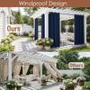 RYB HOME 2 Panels Outdoor Curtains for Patio Waterproof Weighted Windproof view 2