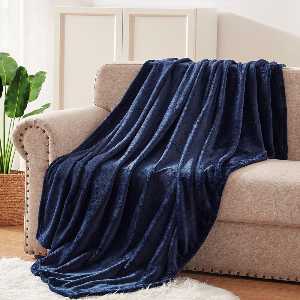 ADAM JEE Fleece Blanket with 350GSM Soft, Plush and Cozy Surface | Throw Blanket for Bed and Sofa | Fuzzy Blanket for Camping and Travel