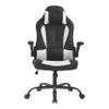 Furniture of America Spel Faux Leather & Metal Gaming Desk Chair in Black view 1