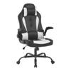 Furniture of America Spel Faux Leather & Metal Gaming Desk Chair in Black view 3