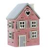 Shudehill Giftware Ceramic Village Pottery Pink Shutter House Tealight Holder, beautiful house-warming gift, Home Ornament, Candle Holder view 1
