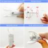 12 Pcs Super Strong Plastic Swivel Hanging Hooks, Curtain Clips, Clothes Pins, Beach Towel Clips, Home Swivel Laundry Clips for Hats, Pants, Towels, Socks, Pants (White) view 3