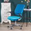 OQHAIR Velvet Office Computer Chair Cover Split Protective Office Chair Cover Stretchable Universal Protector Rotating Chair Seat Cover -Blue-4 view 2