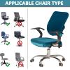 OQHAIR Velvet Office Computer Chair Cover Split Protective Office Chair Cover Stretchable Universal Protector Rotating Chair Seat Cover -Blue-4 view 4