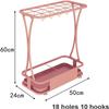 REMYS Umbrella Stand Rack for Entryway Hallway Front Door, Hotel Bank School Large-Capacity Umbrella Basket with Hook and Drip Tray, Can Hold 31-45 Umbrellas view 2