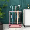 REMYS Umbrella Stand Rack for Entryway Hallway Front Door, Hotel Bank School Large-Capacity Umbrella Basket with Hook and Drip Tray, Can Hold 31-45 Umbrellas view 3