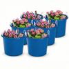 HOMZ 6-Pack Utility Tub, Large Plastic Storage Bucket with Rope Handles, 18 Gallon, Blue - Portable Indoor and Outdoor Buckets for Kitchen, Laundry, Garden, Bathroom, and Garage Organization view 1