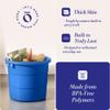 HOMZ 6-Pack Utility Tub, Large Plastic Storage Bucket with Rope Handles, 18 Gallon, Blue - Portable Indoor and Outdoor Buckets for Kitchen, Laundry, Garden, Bathroom, and Garage Organization view 3