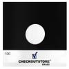 100 CheckOutStore Black Paper Record Polylined with Hole for 12" LP Vinyl 33 RPM (Inner Sleeves) view 2