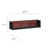 Modway EEI-6208-BLK-CHE Kinetic Wall-Mount Shelf, Black Cherry view 3