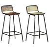 KTHLBRH Bar Chairs,Counter stools with Backs Height stools Breakfast bar stools Wooden bar stools Suitable for bar, Dining Room, Kitchen, Living Room 2 pcs Solid Reclaimed Wood view 1