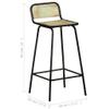 KTHLBRH Bar Chairs,Counter stools with Backs Height stools Breakfast bar stools Wooden bar stools Suitable for bar, Dining Room, Kitchen, Living Room 2 pcs Solid Reclaimed Wood view 2