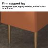 WOLWES Small Nightstand, End Table with Drawer, Tall Nightstand, Bedside Table with Metal Legs and Handles, 2 Drawers (Color : Orange, Size : 40cm) view 4