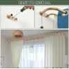 Antique Gold Double Curtain Rods, 84-120 Inches, Wrap Around Design, Room Darkening, 1-Inch Front and 5/8 Inch Back view 3
