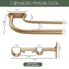 Antique Gold Double Curtain Rods, 84-120 Inches, Wrap Around Design, Room Darkening, 1-Inch Front and 5/8 Inch Back view 4