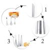 5 Pcs/Set Cream Puff Icing Piping Nozzle Tips, BetterJonny Stainless Steel Long Puff Nozzle Tip Decorating Tools Cake Piping Nozzles Pastry Icing Piping For Baking Cakes Pastries of Various Shapes view 2