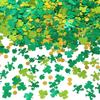Honbay St. Patrick's Day Table Scatter Confetti, Shamrock & Demon Shapes, Green, White, Orange, Plastic, 60g view 1