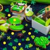 Honbay St. Patrick's Day Table Scatter Confetti, Shamrock & Demon Shapes, Green, White, Orange, Plastic, 60g view 3
