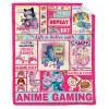 Anime Blanket Life is Better with Anime Gaming Blanket Anime Gift for Women Girls Lightweight Soft Flannel Fleece Throw Blankets for Couch Bed Sofa Anime Decor X-Large Family (120"90") view 1
